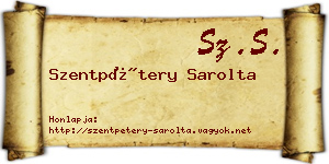 Szentpétery Sarolta névjegykártya